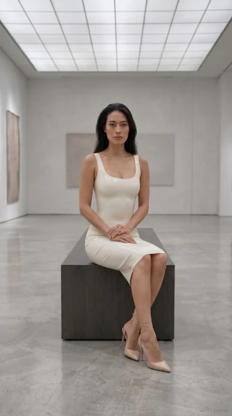 Yuna in white latex gallery, AI-generated fashion visual 15