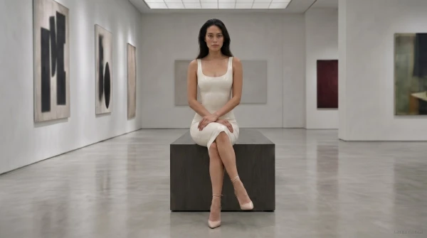 Yuna in white latex gallery, AI-generated fashion visual 6