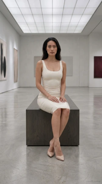 Yuna in white latex gallery, AI-generated fashion visual 12
