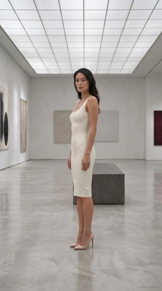 Yuna in white latex gallery, AI-generated fashion visual 16