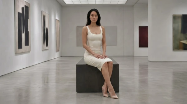 Yuna in white latex gallery, AI-generated fashion visual 5
