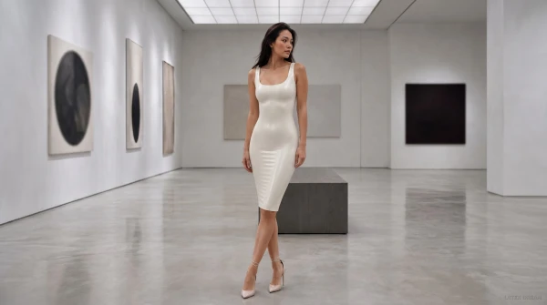 Yuna in white latex gallery, AI-generated fashion visual 11
